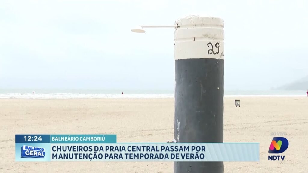 Manutenção dos Chuveiros da Praia Central em Balneário Camboriú