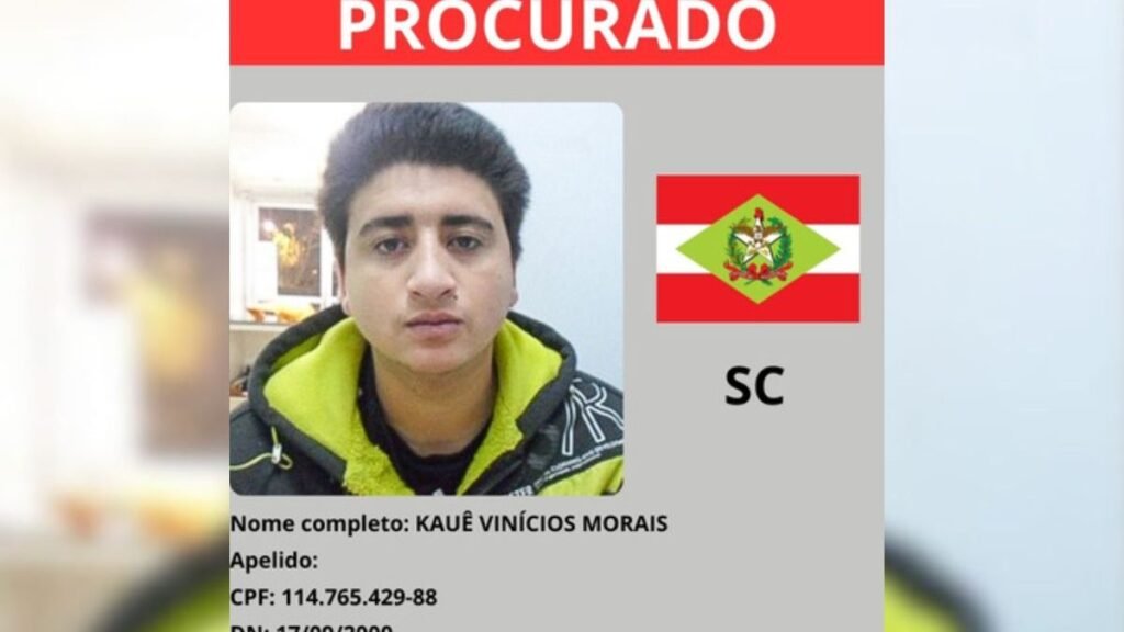 Foragido em SC: O caso do jovem de 25 anos